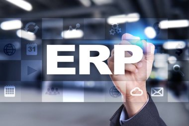 Kurumsal Kaynak Planlama iş ve teknoloji kavramı.