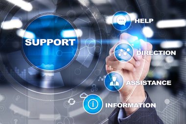 Teknik destek. Müşteri yardım. İş ve teknoloji kavramı.