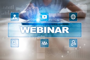Webinar. E-eğitim, Online Eğitim kavramı. Kişisel gelişim.