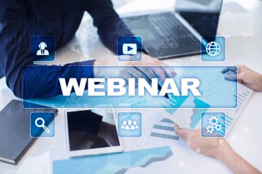 Webinar. E-eğitim, Online Eğitim kavramı. Kişisel gelişim.