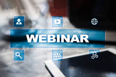 Webinar. E-eğitim, Online Eğitim kavramı. Kişisel gelişim.