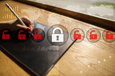 Siber Güvenlik, veri koruma. İnternet Teknoloji ve iş kavramı.