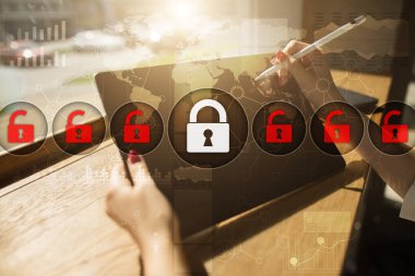 Siber Güvenlik, veri koruma. İnternet Teknoloji ve iş kavramı.