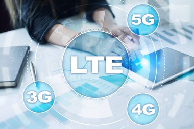 LTE ağlar. 5g mobil internet ve teknoloji kavramı.
