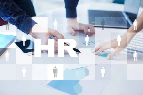Gestión de recursos humanos, hr, contratación, liderazgo y creación de equipos. — Foto de Stock