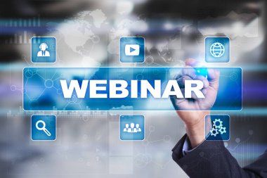 Webinar. E-eğitim, Online Eğitim kavramı. Kişisel gelişim.