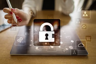 Veri koruma, siber güvenlik, bilgi güvenliği. İnternet Teknoloji kavramı