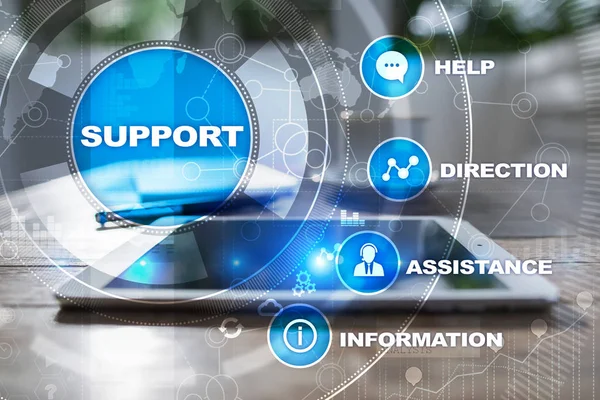 Teknik destek. Müşteri yardım. İş ve teknoloji kavramı.