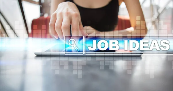 Mujer usando tableta PC y la selección de ideas de trabajo . — Foto de Stock