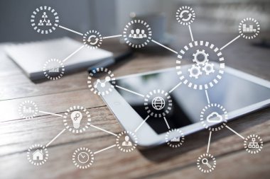 Çok. Şeylerin Internet. Otomasyon ve modern teknoloji kavramı