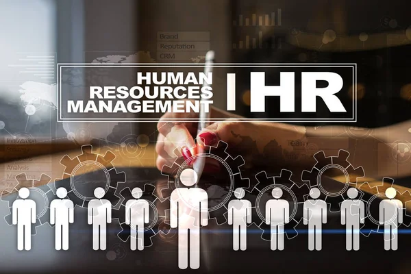Управление человеческими ресурсами, hr, вербовка, лидерство и командное строительство. — стоковое фото