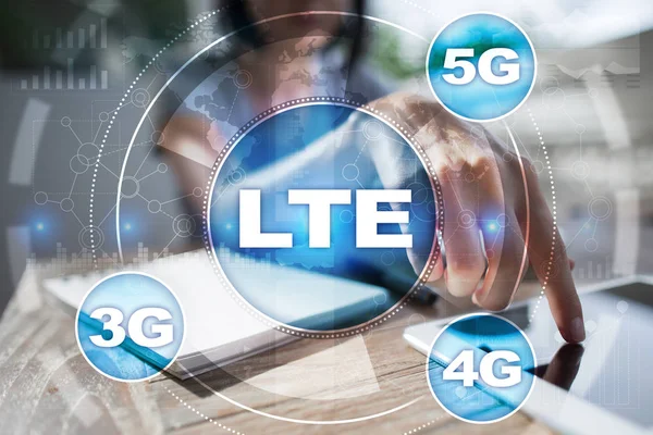 Sítě LTE. koncept mobilní internet a technologie 5g — Stock fotografie