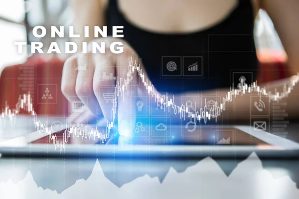 Perdagangan online. Investasi internet. Konsep bisnis dan teknologi . — Stok Foto