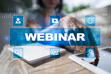 Webinar. E-eğitim, Online Eğitim kavramı. Kişisel gelişim.