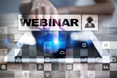Webinar. E-eğitim, Online Eğitim kavramı. Kişisel gelişim.