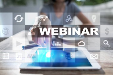 Webinar. E-eğitim, Online Eğitim kavramı. Kişisel gelişim.