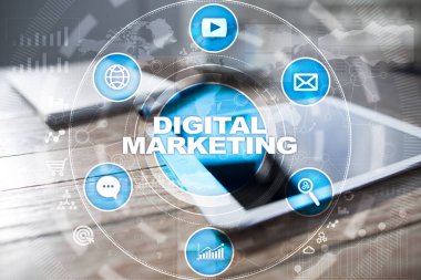 Dijital Pazarlama teknoloji kavramı. Arama Motoru Optimizasyonu. SEO. SMM.