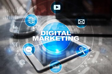 Dijital Pazarlama teknoloji kavramı. Arama Motoru Optimizasyonu. SEO. SMM.