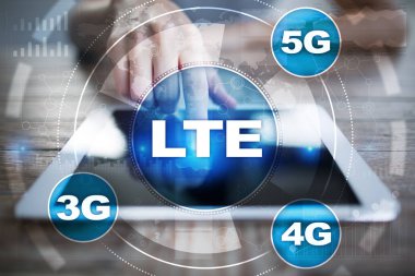 LTE ağlar. 5g mobil internet ve teknoloji kavramı.