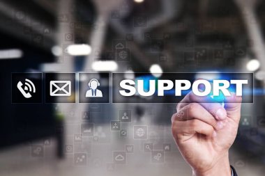 Teknik destek. Müşteri yardım. İş ve teknoloji kavramı.