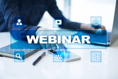 Webinar. E-eğitim, Online Eğitim kavramı. Kişisel gelişim.