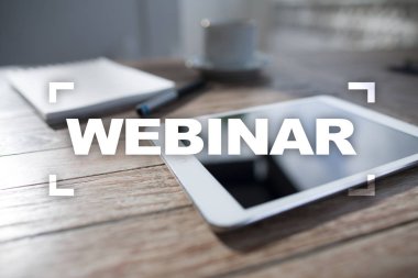 Webinar. E-eğitim, Online Eğitim kavramı. Kişisel gelişim.