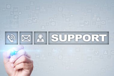 Teknik destek. Müşteri yardım. İş ve teknoloji kavramı.