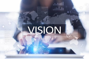 Vizyon kavramı. İş, Internet ve teknoloji kavramı.