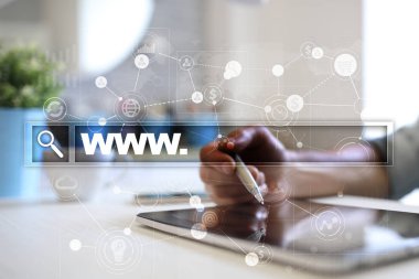 Www metin arama çubuk. Web sitesi Url. Dijital pazarlama.