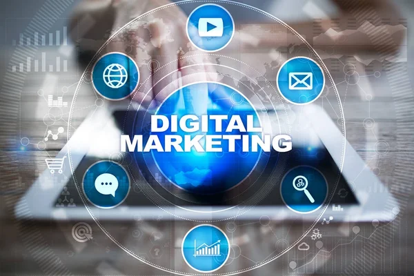 Digitale technologie marketingconcept. Internet. Online. SEO. Smm. reclame. — Stockfoto