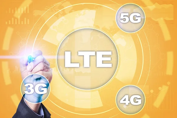 Lte 网络。5g 移动互联网和技术概念 — 图库照片