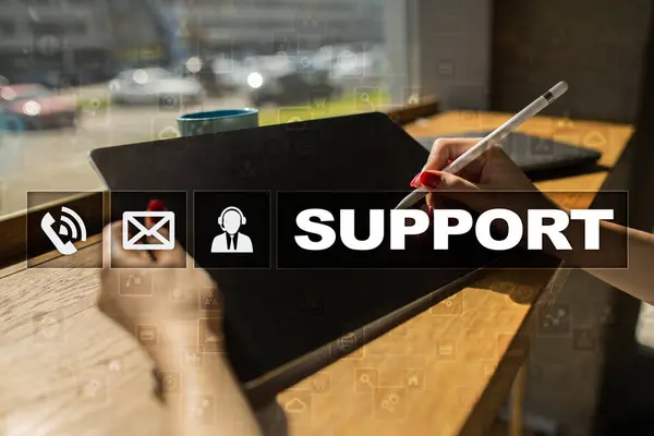 Technical support. Customer help. Business and technology concept. — Stock Photo, Image