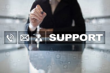 Teknik destek. Müşteri yardım. İş ve teknoloji kavramı.