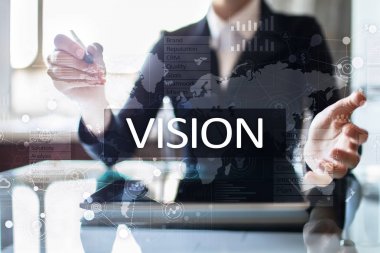 Vizyon kavramı. İş, Internet ve teknoloji kavramı.
