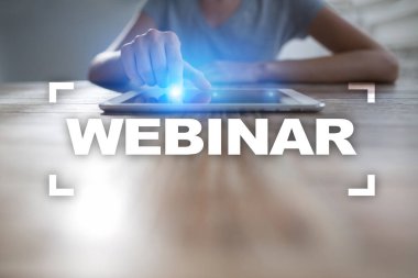 Webinar. E-eğitim, Online Eğitim kavramı. Kişisel gelişim.