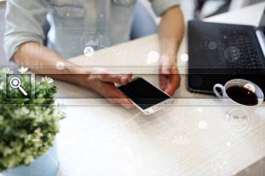 Boş arama çubuğu. Web sitesi Url. İş, internet ve teknoloji kavramı.