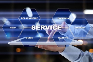 Müşteri hizmeti ve ilişki kavramı. İş kavramı