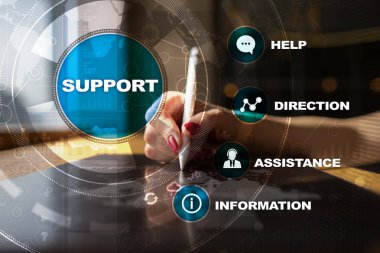 Teknik destek. Müşteri yardım. İş ve teknoloji kavramı.