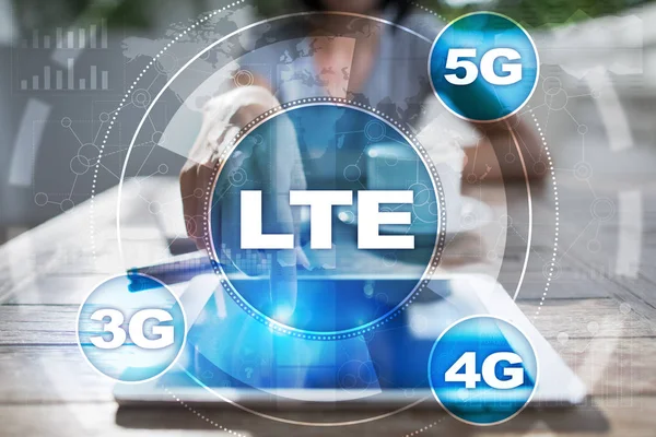 Sítě LTE. koncept mobilní internet a technologie 5g — Stock fotografie