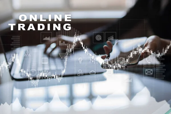 Perdagangan online. Investasi internet. Konsep bisnis dan teknologi . — Stok Foto