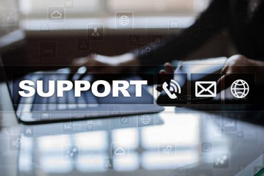 Teknik destek. Müşteri yardım. İş ve teknoloji kavramı.