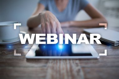 Webinar. E-eğitim, Online Eğitim kavramı. Kişisel gelişim.