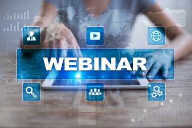Webinar. E-eğitim, Online Eğitim kavramı. Kişisel gelişim.