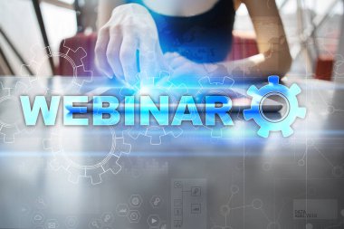 Webinar. E-eğitim, Online Eğitim kavramı. Kişisel gelişim.