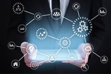 Çok. Şeylerin Internet. Otomasyon ve modern teknoloji kavramı.