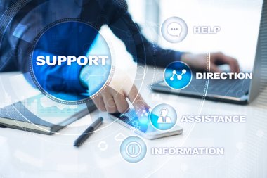 Teknik destek. Müşteri yardım. İş ve teknoloji kavramı.