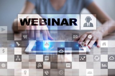 Webinar. E-eğitim, Online Eğitim kavramı. Kişisel gelişim.