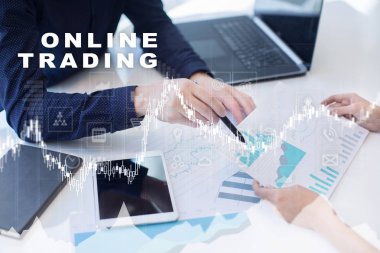 Online Ticaret. Internet yatırım. İş ve teknoloji kavramı.
