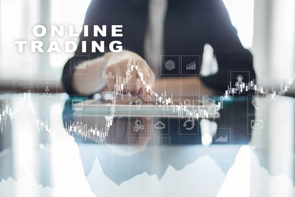 Online trading. internet investment. Business and technology concept. — Stock Photo, Image