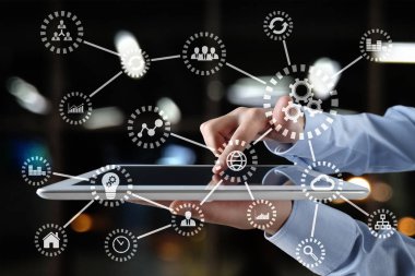 Çok. Şeylerin Internet. Otomasyon ve modern teknoloji kavramı.